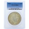 Image 1 : 1924 $1 Peace Silver Dollar Coin PCGS MS63