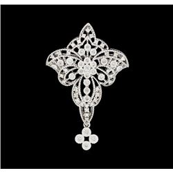 14KT White 0.60ctw. Diamond Pin