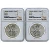 Image 1 : Lot of (2) 1983MO Mexico 1 Onza Silver Libertad Coins NGC MS62