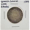 Image 1 : 1794 Spanish Colonial Lima 2 Reales Silver Coin