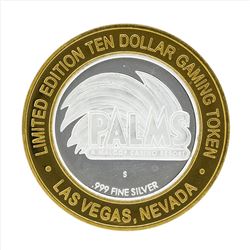 .999 Silver Palms A Maloof Casino Resort $10 Casino Gaming Token Limited Edition