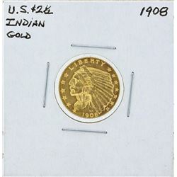 1908 $2 1/2 Indian Head Quarter Eagle Gold Coin