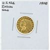 Image 1 : 1908 $2 1/2 Indian Head Quarter Eagle Gold Coin