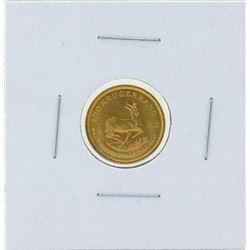 1982 South Africa Krugerrand 1/10 oz. Fine Gold Coin