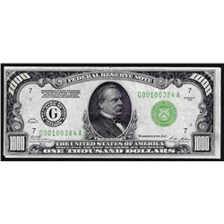 1928 $1,000 Federal Reserve Note Chicago