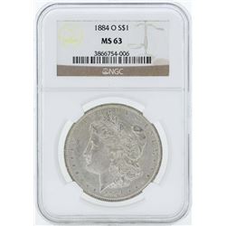 1884-O $1 Morgan Silver Dollar Coin NGC MS63