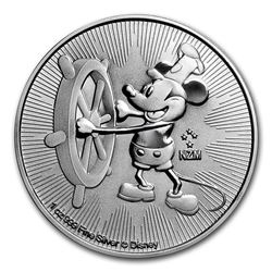 2017 $2 Niue Disney Steamboat Willy Mickey Mouse Silver Coin
