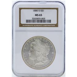 1880-S $1 Morgan Silver Dollar Coin NGC MS65