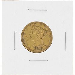1880-S $5 Liberty Head Half Eagle Gold Coin