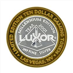 .999 Silver Luxor Las Vegas $10 Casino Gaming Token Limited Edition