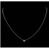 Image 1 : 14KT Yellow Gold Ladies 0.20ct Diamond Necklace