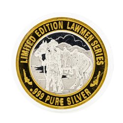 .999 Silver Hanging Judge Isaac Parker $10 Casino Gaming Token Limited Edition