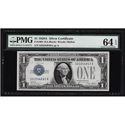 1928A $1 Silver Certificate Note PMG Choice Uncirculated 64EPQ