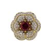 Image 2 : 18KT Yellow Gold 2.55ct Red Spinel and Diamond Ring