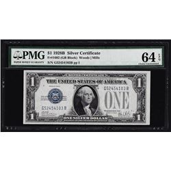 1928B $1 Silver Certificate Note PMG Choice Uncirculated 64EPQ