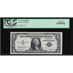 1935H $1 Silver Certificate Note PCGS Choice New 63PPQ
