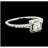 Image 2 : 14KT White Gold 0.77ctw Diamond Ring