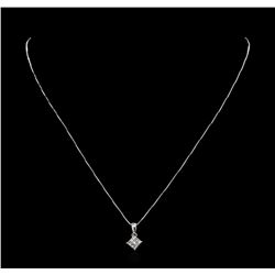 18KT White Gold Ladies 0.20ctw Diamond Pendant with Chain