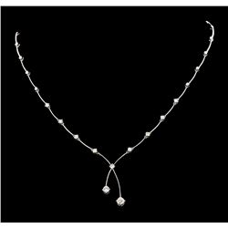 14KT White Gold 1.08ctw Diamond Necklace