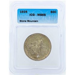 1925 Stone Mountain Commemorative Half Dollar Coin ICG MS65