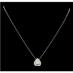 14KT White Gold 1.74ctw Diamond Pendant with Chain