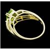 Image 3 : 10KT Yellow Gold Ladies 1.50ct Peridot and Diamond Ring