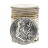 Image 1 : Roll of (20) 1962-D Brilliant Uncirculated Franklin Half Dollar Coins