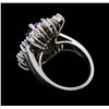 Image 3 : 14KT White Gold 3.57ctw Tanzanite and Diamond Ring