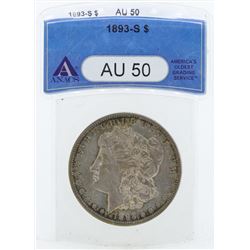 1893-S $1 Morgan Silver Dollar Coin ANACS AU50