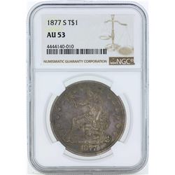 1877-S $1 Silver Trade Dollar Coin NGC AU53
