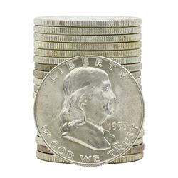 Roll of (20) 1953-D Brilliant Uncirculated Franklin Half Dollar Coins