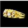 Image 2 : 14KT Yellow Gold Men's 0.40ctw Diamond Ring