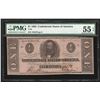 Image 1 : 1862 $1 The Confederate States of America Note T-55 PMG AU 55EPQ