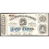 Image 1 : 1863 Fifty Cents The State of Alabama Obsolete Note