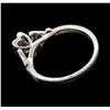 Image 3 : 14KT White Gold 0.20ctw Vintage Style Diamond Ring