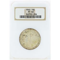 1940 Walking Liberty Proof Half Dollar Coin NGC PF66