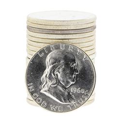 Roll of (20) 1960 Brilliant Uncirculated Franklin Half Dollar Coins