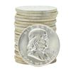 Image 1 : Roll of (20) 1958-D Brilliant Uncirculated Franklin Half Dollar Coins