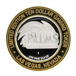 .999 Silver Palms A Maloof Casino Resort $10 Casino Gaming Token Limited Edition