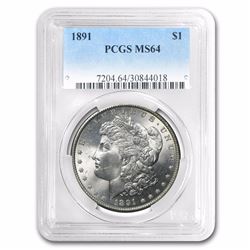 1891 Morgan Dollar MS-64 PCGS