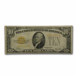 1928 $10 Gold Certificate VF