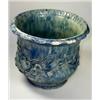 Image 1 : A columbine applied blue planter, dated 1888, the flowering vines between scratched wavy bands on t.