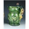 Image 1 : 'No.132', 'Around Ye Mulberry Bush', a green bodied mask jug, two figures climbing up the handle op.