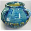 Image 1 : 'No.120', 'Gather Ye Rose While Ye May', a blue bowl, four lug handles raised on the shoulders of t.