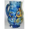 Image 1 : 'No.42', 'CR 1646', a blue pint mug with yellow lettering about a raspberry detailed crown on the b.
