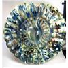 Image 1 : 'From Old Dwight's Ware', a lobed dish splashed with green, blue and aubergine colours, incised and.