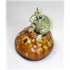 Image 1 : George Tinworth, a Doulton Lambeth figure of a green/grey mouse standing on a brown bun holding a m.