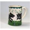 Image 1 : A Bristol Cat And Dog Pottery jug painted in Wemyss style with a dog chasing a cat after Louis Wain.