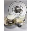 Image 1 : A collection of late 18th century black printed tea wares in the style of Adam Buck, comprising: fi.