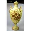Image 1 : A Royal Worcester vase and cover, datecode for 1892, leaf capped handles raised on the shoulders of.